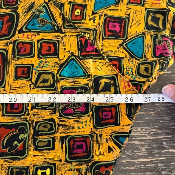 Vintage Anne Pinkerton Abstract Tribal Geometric Cotton Top Made in Japan Size M - Picture 10 of 11